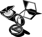 Free Stock Photo: Illustration of make-up compacts