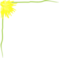 Free Stock Photo: Illustration of a yellow flowered upper left frame corner