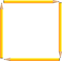 Free Stock Photo: Illustration of a blank pencil frame border