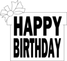 Free Stock Photo: Illustration of a birthday present with text