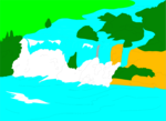 Free Stock Photo: Illustration of Niagara Falls in New York.