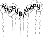Free Stock Photo: Illustration of birthday balloons.