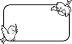 Free Stock Photo: Illustration of a blank frame with birds