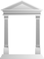 Free Stock Photo: Illustration of a blank Roman pavillion frame