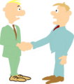 Free Stock Photo: Illustration of a pair of business men shaking hands