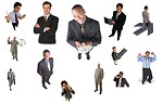 Free Stock Photo: Collection of business men white background