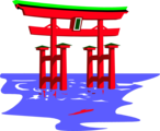 Free Stock Photo: Illustration of the floating Shinto Shrine in Japan