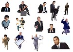 Free Stock Photo: Collection of business men white background