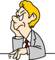 Free Stock Photo: Illustration of a frustrated business man
