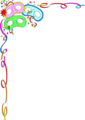 Free Stock Photo: Illustration of an upper left frame corner of party masks