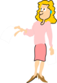 Free Stock Photo: Illustration of a business woman holding a blank paper