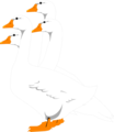 Free Stock Photo: Illustration of a group of geese