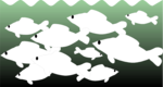 Free Stock Photo: Illustration of a school of fish