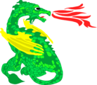 Free Stock Photo: Illustration of a dragon breathing fire