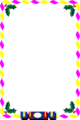 Free Stock Photo: Illustration of blank Christmas holly frame border