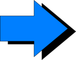 Free Stock Photo: Illustration of a blue right facing arrow