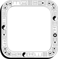 Free Stock Photo: Illustration of a blank frame border with miscellaneous symbols