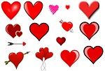 Free Stock Photo: Clip art hearts