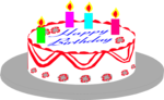 Free Stock Photo: Illustration of a birthday cake