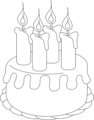Free Stock Photo: Illustration of a birthday cake
