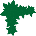 Free Stock Photo: Illustration of an upper left frame corner of green flowers