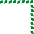 Free Stock Photo: Illustration of an upper right frame corner of green leaves