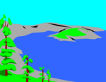 Free Stock Photo: Illustration of Crater Lake in Oregon