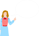 Free Stock Photo: Illustration of a woman with a talking bubble