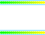 Free Stock Photo: Illustration of a blank frame border with green and yellow circles