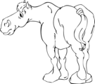 Free Stock Photo: Illustration of a cartoon horse