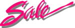 Free Stock Photo: Illustration of pink sales text.