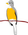 Free Stock Photo: Illustration of a yellow robin