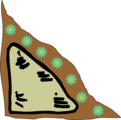 Free Stock Photo: Illustration of a brown lower left frame corner