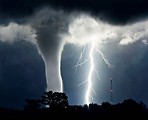 Free Stock Photo: Tornado and lightning