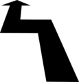 Free Stock Photo: Illustration of a black forward arrow