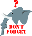 Free Stock Photo: Illustration of an elephant with text