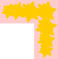 Free Stock Photo: Illustration of an upper right frame corner with flowers