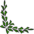 Free Stock Photo: Illustration of a green lower left frame corner