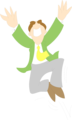 Free Stock Photo: Illustration of a business man jumping