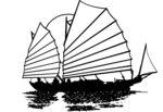 Free Stock Photo: Illustration of a junk boat on the water