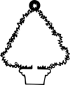 Free Stock Photo: Illustration of a blank christmas tree