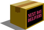 Free Stock Photo: Illustration of a next day delivery package