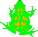 Free Stock Photo: Illustration of a bright green frog