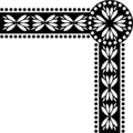 Free Stock Photo: Illustration of a floral upper right frame corner