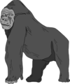 Free Stock Photo: Illustration of a gorilla