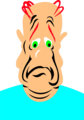 Free Stock Photo: Illustration of a sad cartoon man