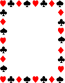 Free Stock Photo: Illustration of a blank frame of card suits