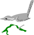 Free Stock Photo: Illustration of a gray wren perched on a branch
