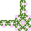 Free Stock Photo: Illustration of a floral lower right frame corner