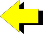 Free Stock Photo: Illustration of a yellow left pointing arrow